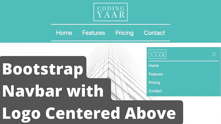 Bootstrap 5 Navbar with Logo Centered Above Navbar