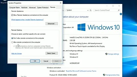 Setup and demonstration of remote desktop connections (Linux to Windows 10)