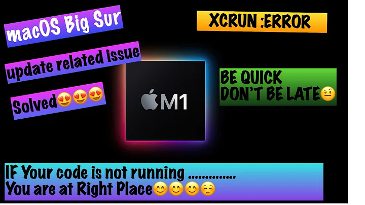 After updating Macos bigsur code isn't working on vscode, pycharm etc. xcrun error solved2021(india)