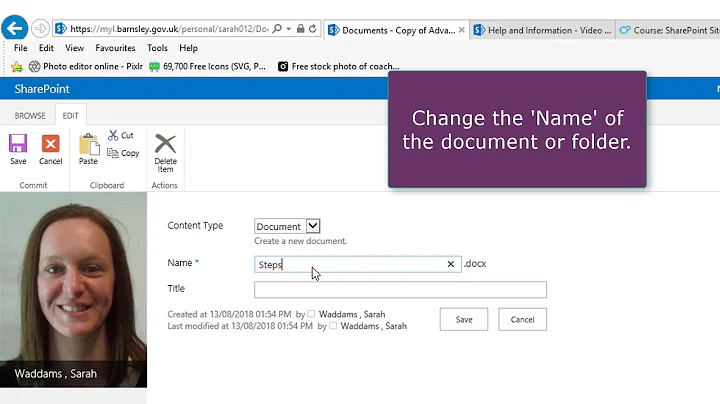 How to rename a file or folder in OneDrive