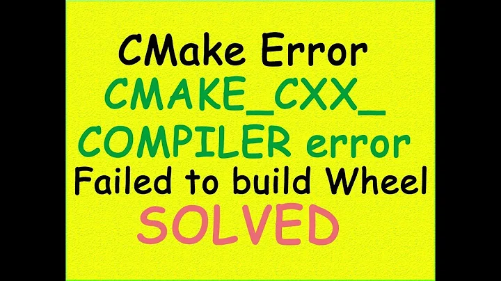 CMake_C_COMPILER error in windows 10 SOLVED | Failed to build Wheel SOLVED
