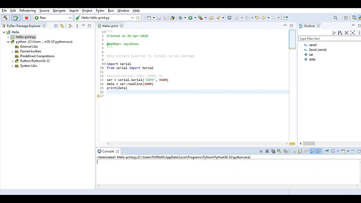 Using pyserial module || Reading data from serial port using python program || pyserial tutorial