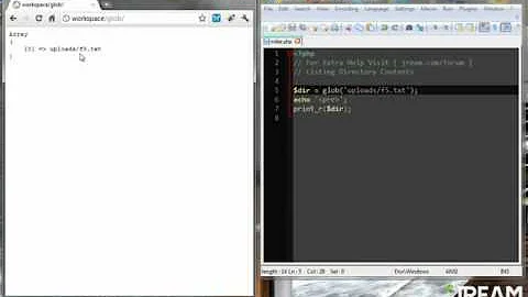 PHP List Directory - glob + constent GLOB_BRACE