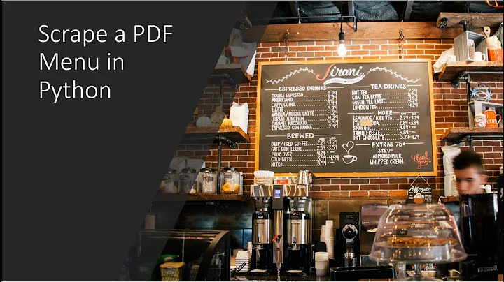 How to Scrape a PDF Menu in Python