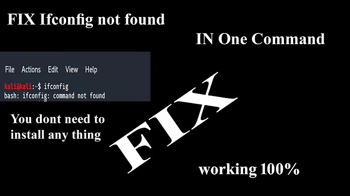 Bash : if config command not found in linux | ifconfig missing command solution root access