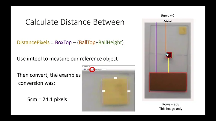Image Processing in Matlab to Determine Distance