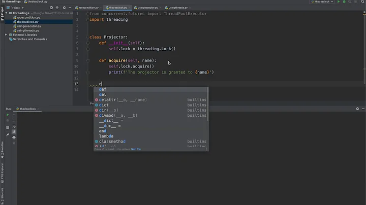 The deadlock in Python multi-threading