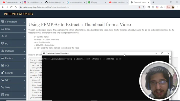 FFMPEG Tutorial | Generating Thumbnail of Video on Command Line