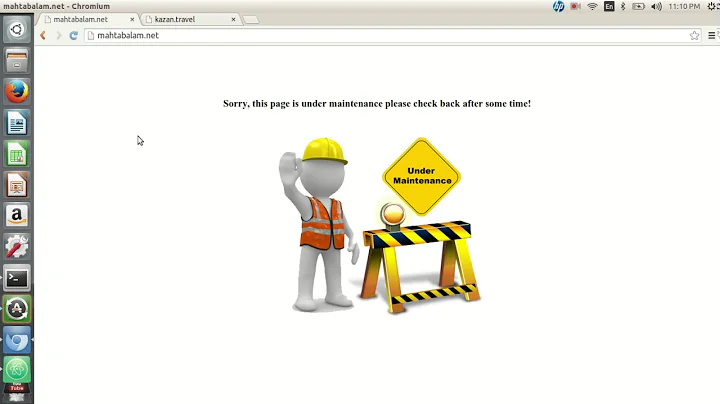 Configuring a maintenance page for web apps using apache web server