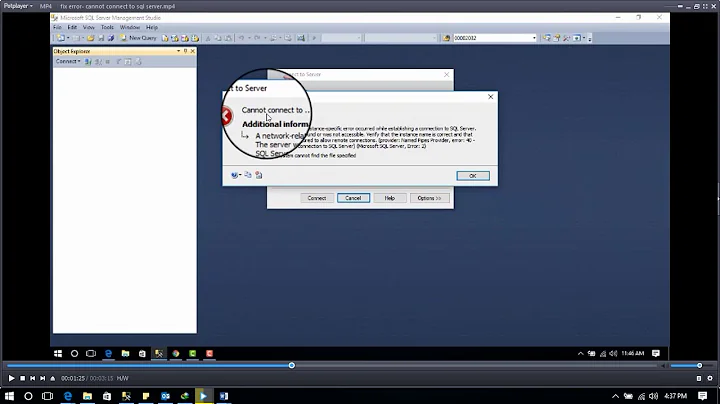 Cannot connect to SQL Server  | how to fix cannot connect to MS SQL Server error