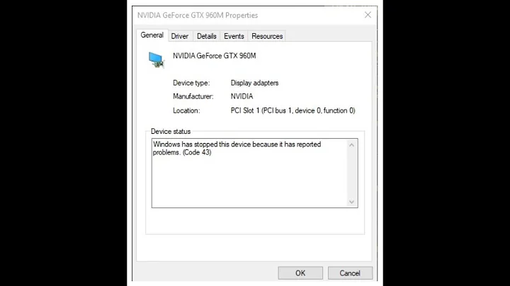 Fix NVIDIA Error Code 43 Windows has stopped this device because it has reported problems