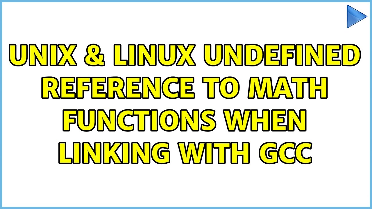 Unix & Linux: Undefined reference to math functions when linking with gcc