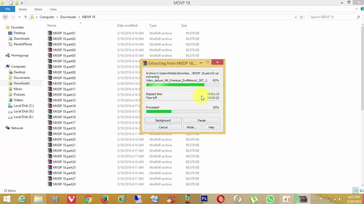 How To Extract Multiple RAR Files Into One