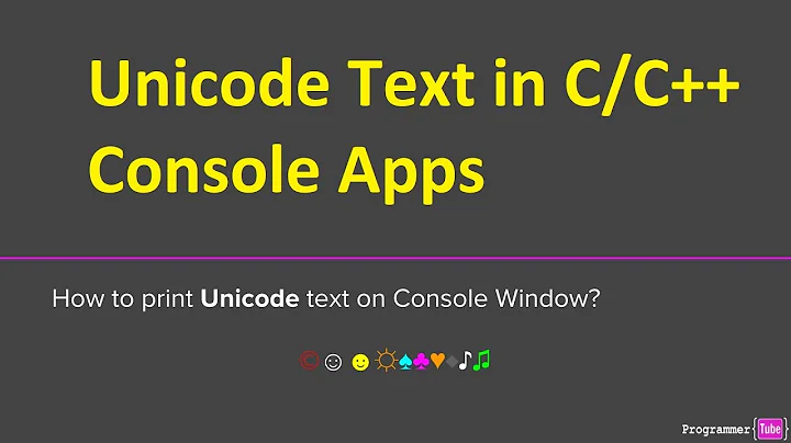 How to print Unicode text on console window using C/C++