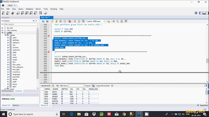 MySql 26 | ROW_NUMBER() Function in MySQL