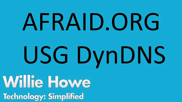 UniFi Dynamic DNS - Afraid.org