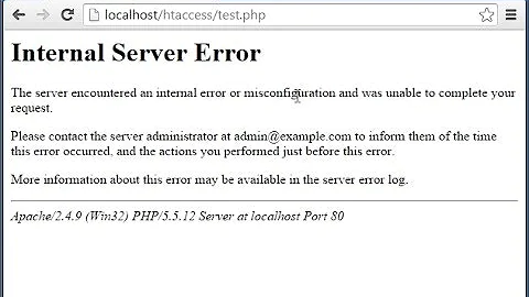 easily fix WAMP server Internal Server Error