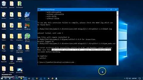 Fixed: sqlite3 gem error ruby on rails on Windows