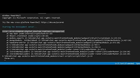 Error: error:0308010C:digital envelope routines::unsupported