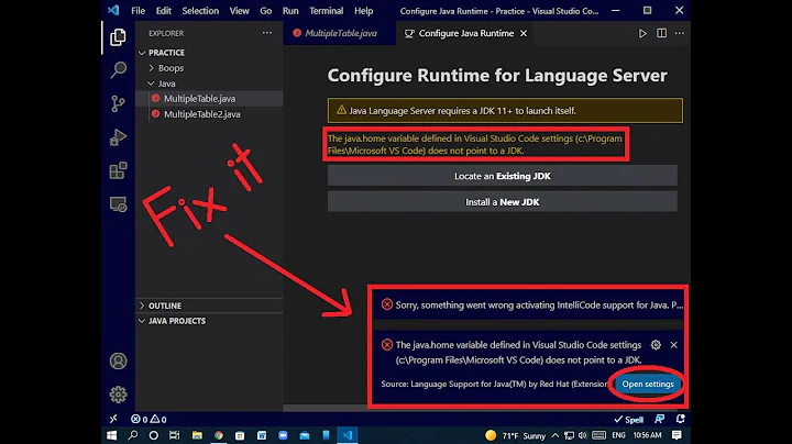 How to fix the configuration of runtime for language server in java || 100% works ||