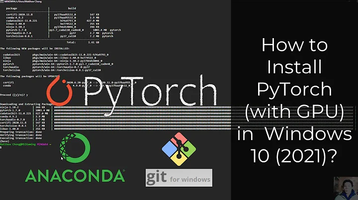 HOW TO: Install PyTorch (with GPU) in Windows 10 (2021)
