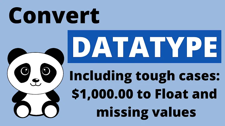 CHANGE COLUMN DTYPE | How to change the datatype of a column in Pandas (2020)