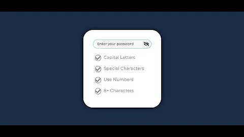 Beautiful Password Validation Design With React JS