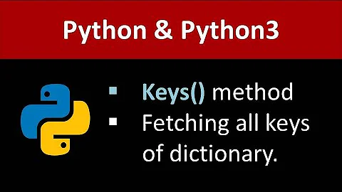 keys Method in Python Dictionary|Dictionary in Python|Fetching All Keys From Dictionary.