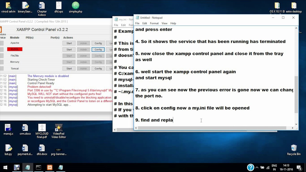 How to Fix MySQL port 3306 already in use Error / Another instance already running - Programming DIY