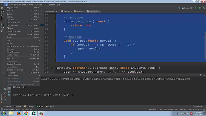 Separating a C++ class into a .h and .cpp files