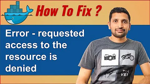 Docker how to fix - requested access to the resource is denied?