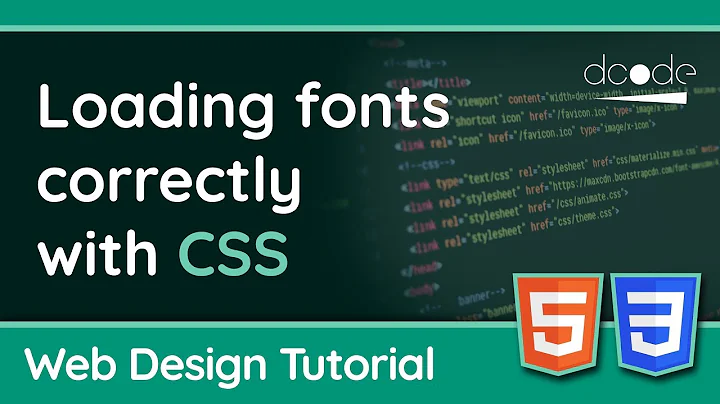 Loading fonts correctly with CSS | Web Design Tutorial