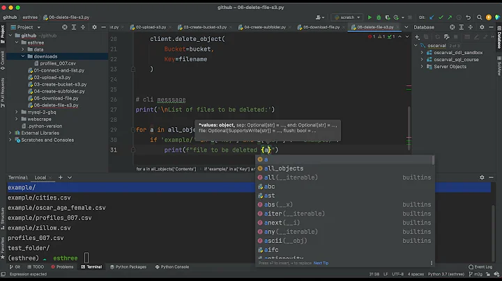 Delete Files from S3 using Python