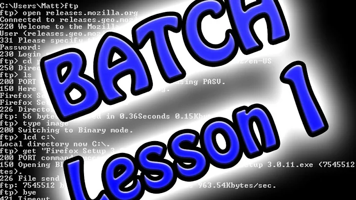 Batch/Cmd Programming: Lesson 1 (Basics)