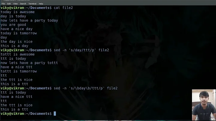 editing text using sed command in linux | stream editor in linux | sed command in detail