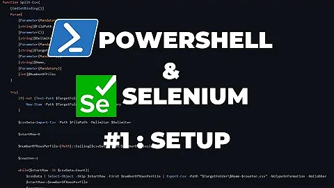 PowerShell  Selenium Tutorial #1 - Setup