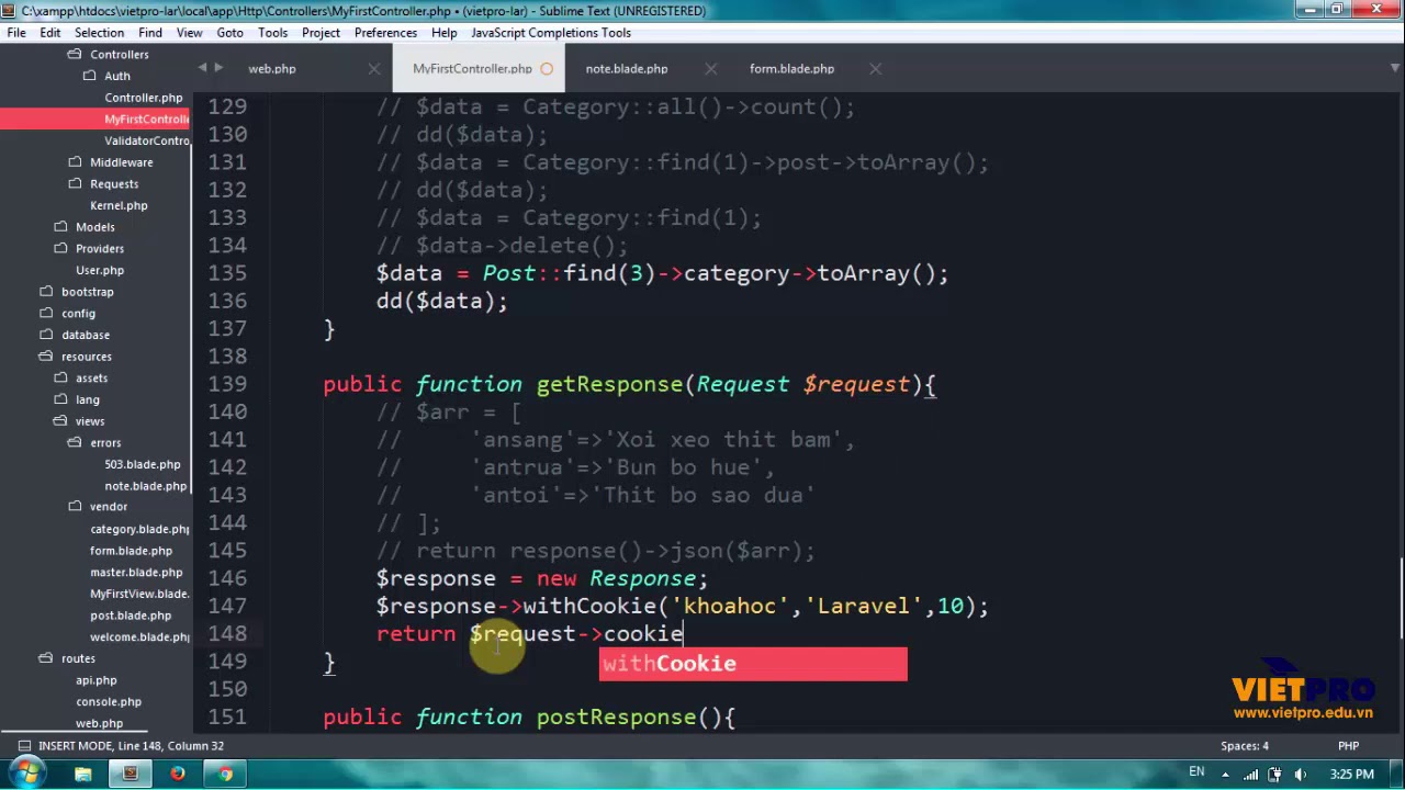 LARAVEL 34  Response Phan 2   Json Cookie Download