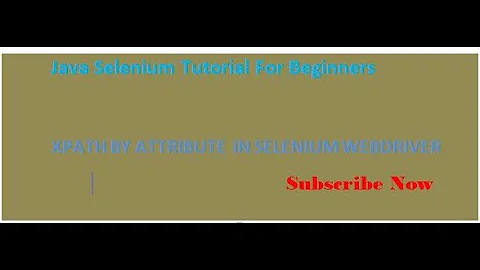 Xpath by Attribute in Selenium WebDriver