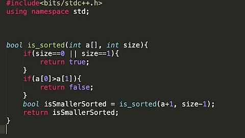 Check if Array is Sorted using Recursion
