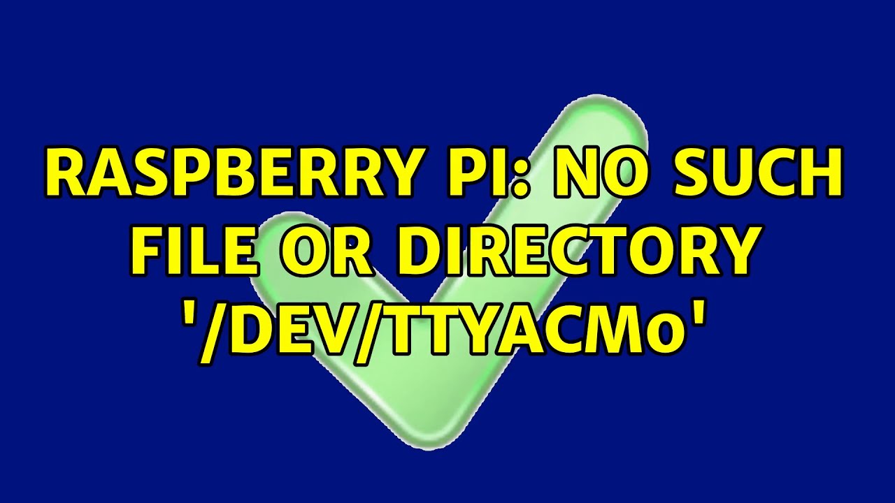 Raspberry Pi: No such file or directory '/dev/ttyACM0'