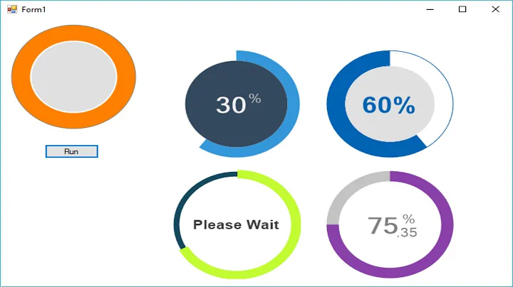 C# Tutorial - Circle Progress Bar | FoxLearn