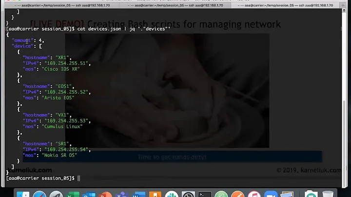 Working with JSON data structures using Bash in Linux
