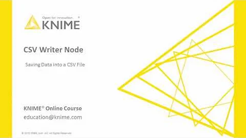 Data Access in KNIME: CSV Writer
