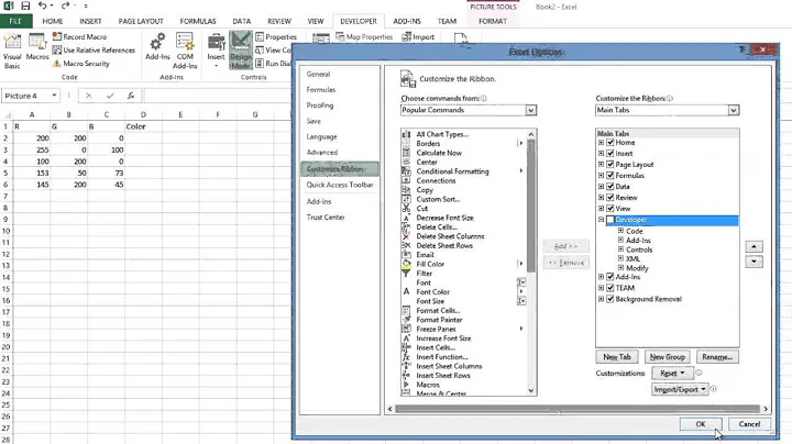 Microsoft Excel Magic : How to make colors automatically, using the R G B value?