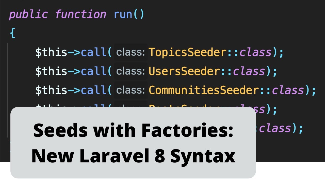 Live-coding: Seeds and Factories in Laravel 8 (free lesson from my course)
