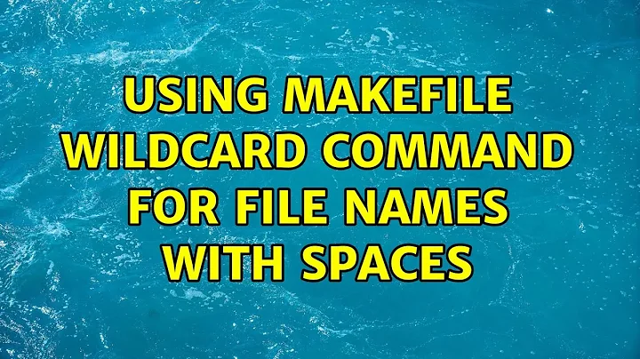 Ubuntu: Using makefile wildcard command for file names with spaces