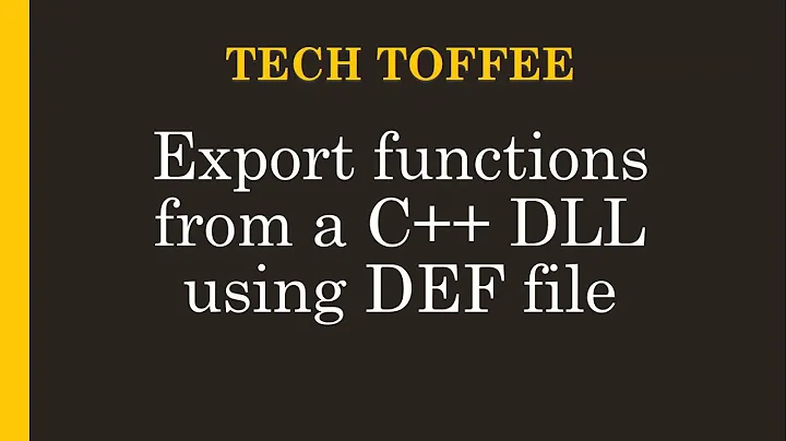 Export function from a C++ DLL using DEF file