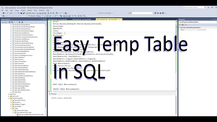 SQL Create Temp Table With Select Into Adventure Works And TempDB (Important)