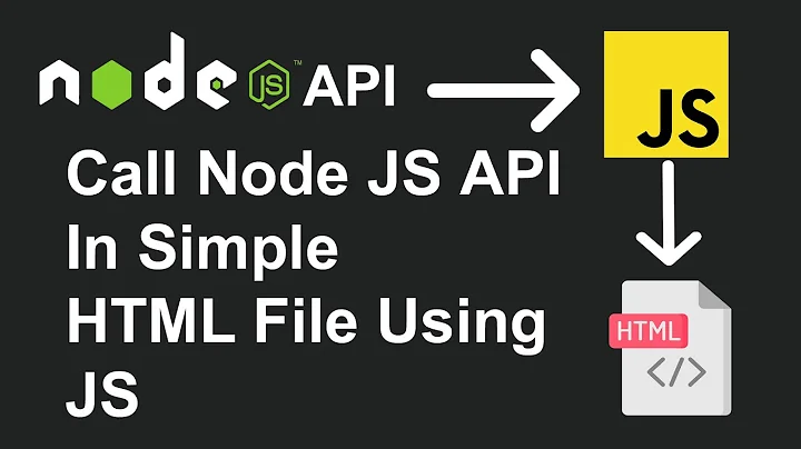 How To Get Data From Node JS APIs In Simple HTML File Using JavaScript