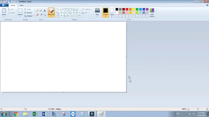How to set Default Settings In MS PAINT